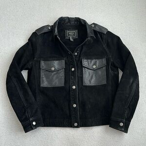 Forever 21 100% Pigskin Leather Jacket Black Size Medium